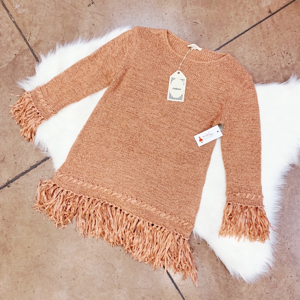 Entro Fringe Sweater NWT, S